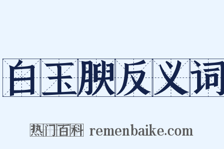 白玉腴反义词是什么意思的图片